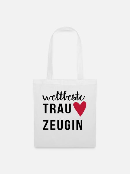 Weltbeste Trauzeugin - Stoffbeutel - Weiß