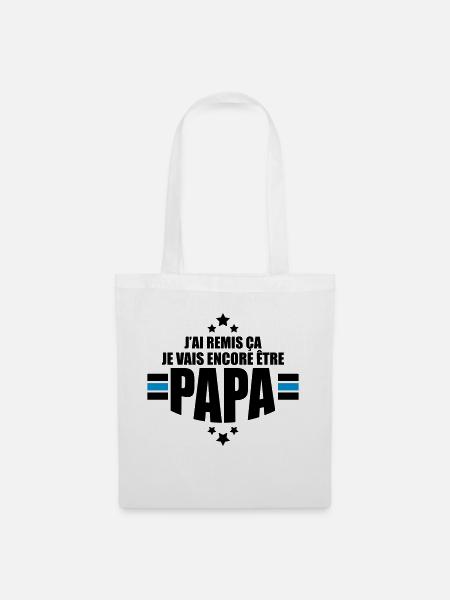je vais encore être papa - Sac en tissu - blanc
