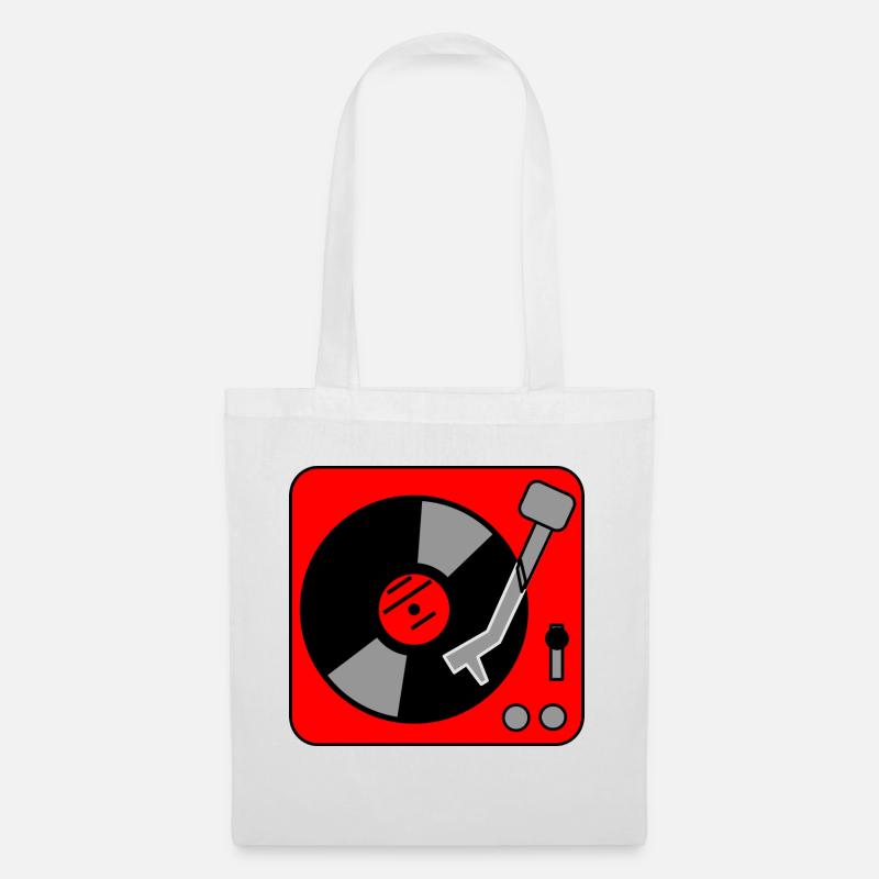 Record player turntable gift idea - Tote Bag - white