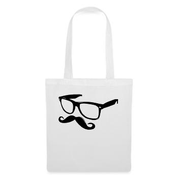 nerdy moustache - Tote Bag - white - Front