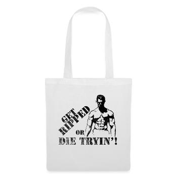 Get Ripped Or Die Trying - Tote Bag - white - Front