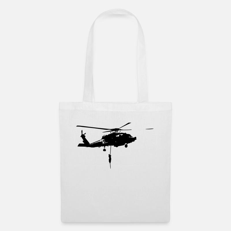 Helicopter militärische Intervention - Stoffbeutel - Weiß