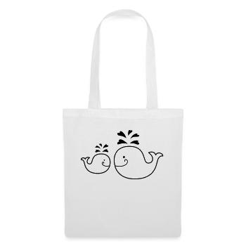 Wal - Mama - child - fish - whale - Mutti - 1C - Tote Bag - white - Front