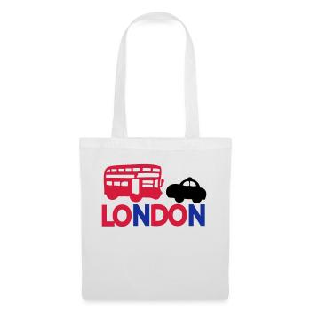 LONDON CAP BLACK & RED BUS - Stoffbeutel - Weiß - Vorne