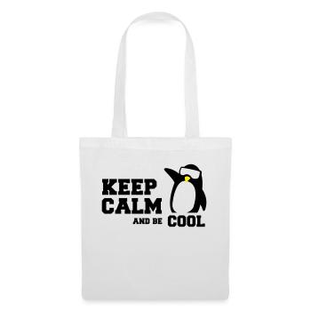 penguin keep calm - Stoffbeutel - Weiß - Vorne