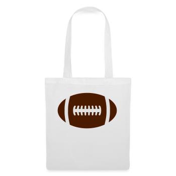 Ballon de Rugby - Sac en tissu - blanc - Devant
