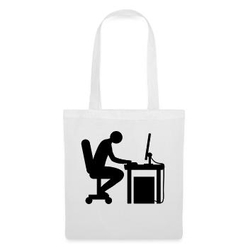 Computer desk nerd - Tote Bag - white - Front