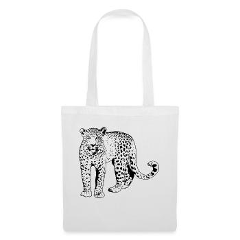 Leopard - Stoffbeutel - Weiß - Vorne