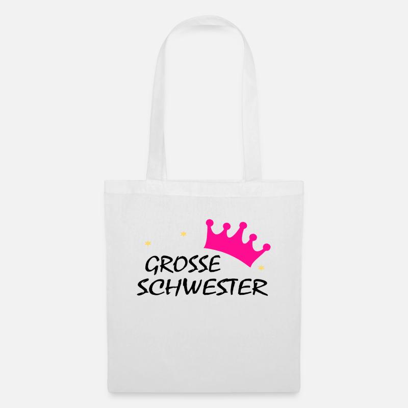 grosse schwester - Stoffbeutel - Weiß
