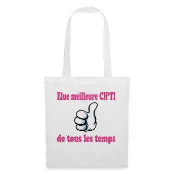 Elue meilleure ch'ti de tous les temps - Sac en tissu - blanc - Devant