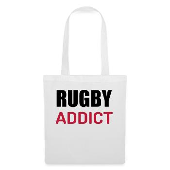 Rugby / Rugbyman / Sport / Fighter / Fight - Sac en tissu - blanc - Devant