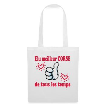 Elu meilleur corse de tous les temps - Sac en tissu - blanc - Devant