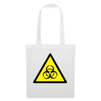 Warnung vor Biogefährung - Stoffbeutel - Weiß - Vorne