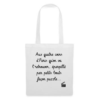 Éparpillé façon puzzle ! Les Tontons Flingueurs - Sac en tissu - blanc - Devant
