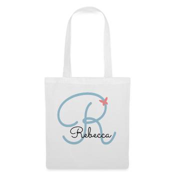 Rebecca surname first name - Tote Bag - white - Front