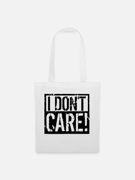 I Dont Care - Stoffbeutel - Weiß