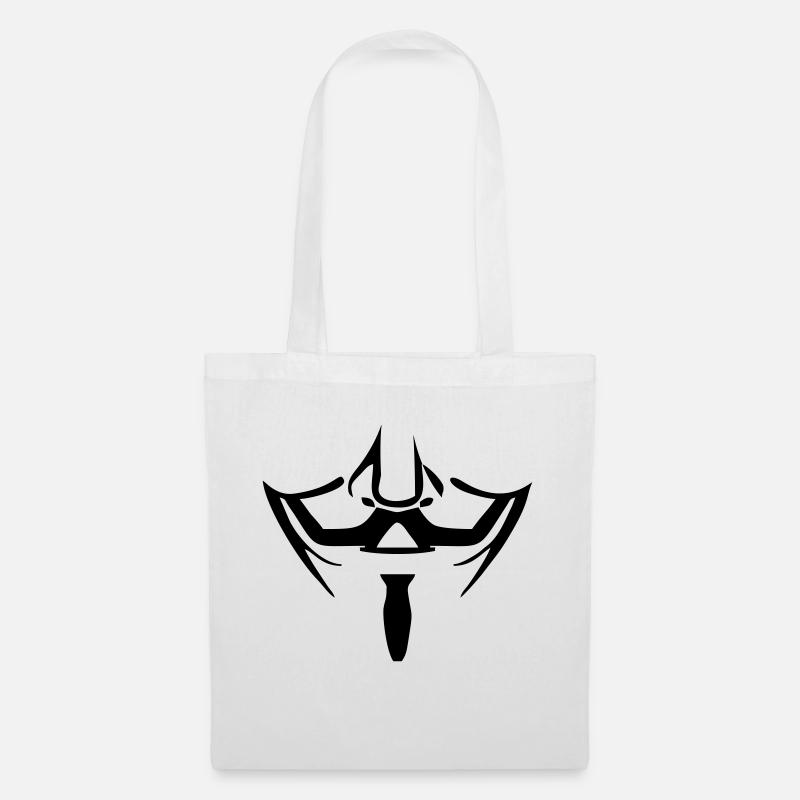 Anonymous Maske - Stoffbeutel - Weiß