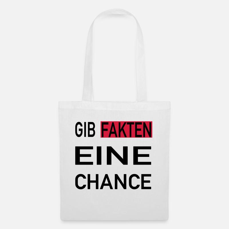 Gib Fakten eine Chance - Stoffbeutel - Weiß
