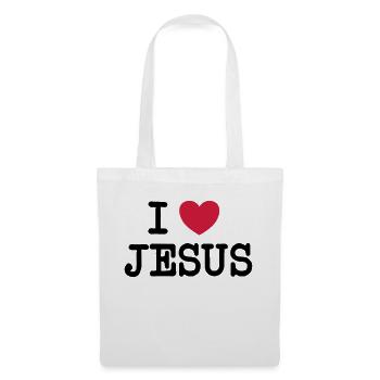 Ich liebe Jesus - Stoffbeutel - Weiß - Vorne