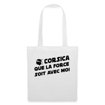 Corsica que la force soit avec moi - Sac en tissu - blanc - Devant