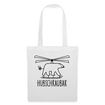 Bär - Hubschrauber - Stoffbeutel - Weiß - Vorne