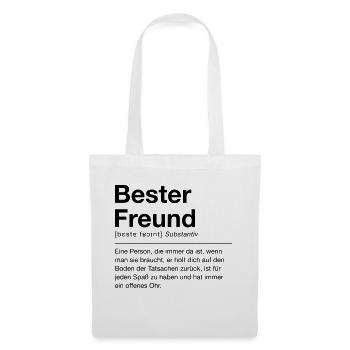 Bester Freund - Stoffbeutel - Weiß - Vorne