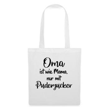 Oma Puderzucker - Stoffbeutel - Weiß - Vorne