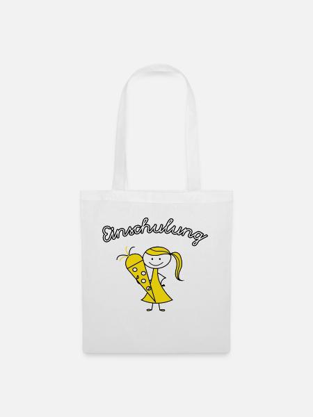 einschulung mädchen - Stoffbeutel - Weiß