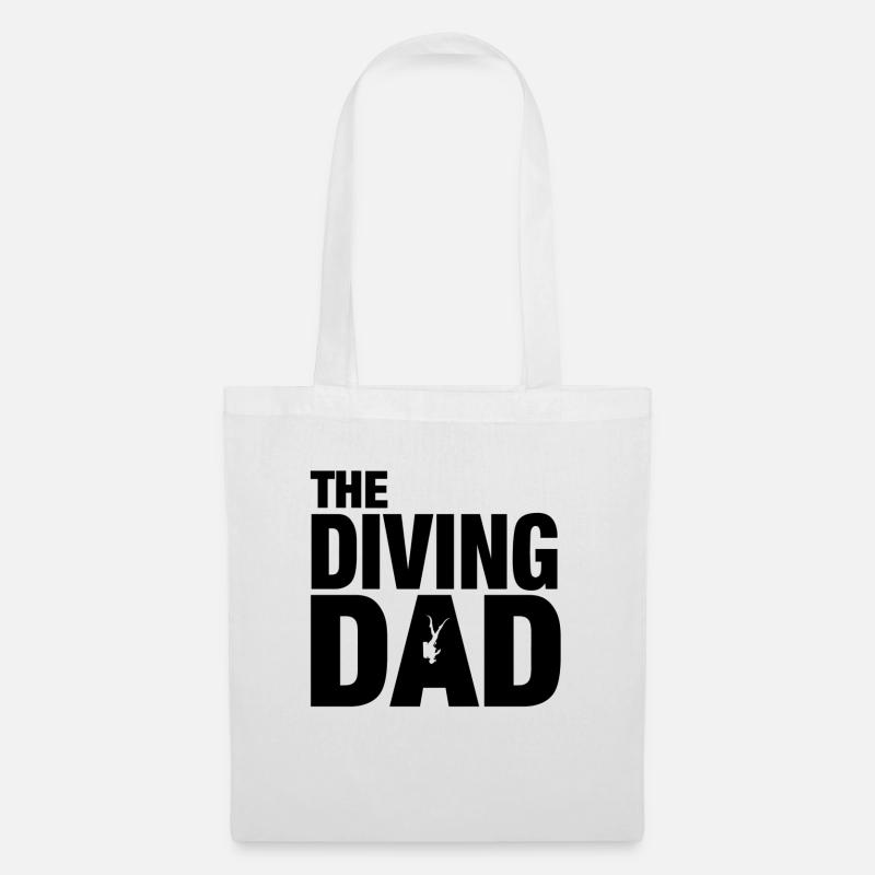 The Diving Dad Taucher - Stoffbeutel - Weiß