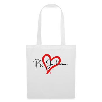 PS : Je t'aime. - Sac en tissu - blanc - Devant