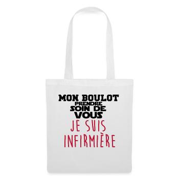 je suis infirmière - Sac en tissu - blanc - Devant