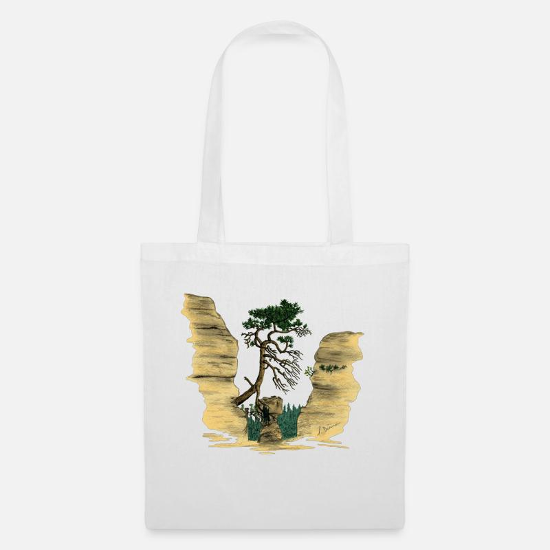 Montagnes de grès de l’Elbe - Sac en tissu - blanc