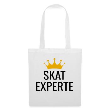 Skat Experte Poker Pokern Kartenspiel - Stoffbeutel - Weiß - Vorne