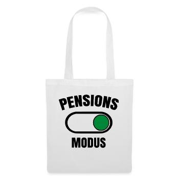 Pension Rente Pensionist Geschenk Ruhestanstand - Stoffbeutel - Weiß - Vorne