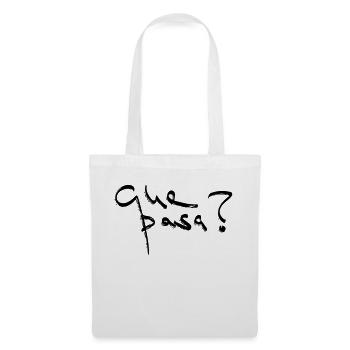 Que Pasa Line Art - Minimalistisch - Stoffbeutel - Weiß - Vorne