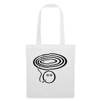 Smokey Line Art - Minimaliste - Sac en tissu - blanc - Devant