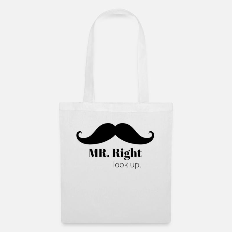 Mr.Right - Stoffbeutel - Weiß