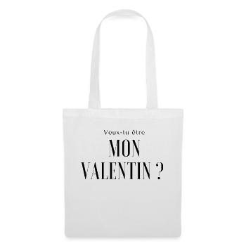 veux tu être mon Valentin? - Sac en tissu - blanc - Devant