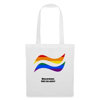 Sternzeichen Wassermann Pride Design - Stoffbeutel - Weiß - Vorne
