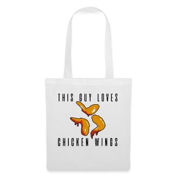 This Guy Loves Chicken Wings - Stoffbeutel - Weiß - Vorne