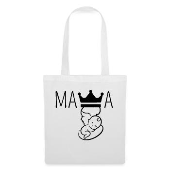 mama couronne - Sac en tissu - blanc - Devant