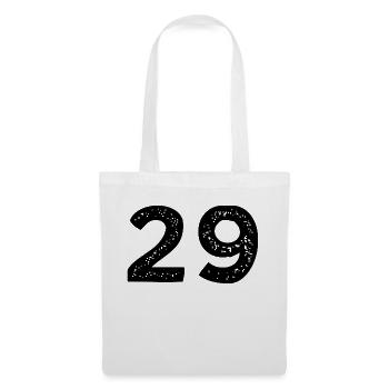 29 Zahl Trikot - Stoffbeutel - Weiß - Vorne