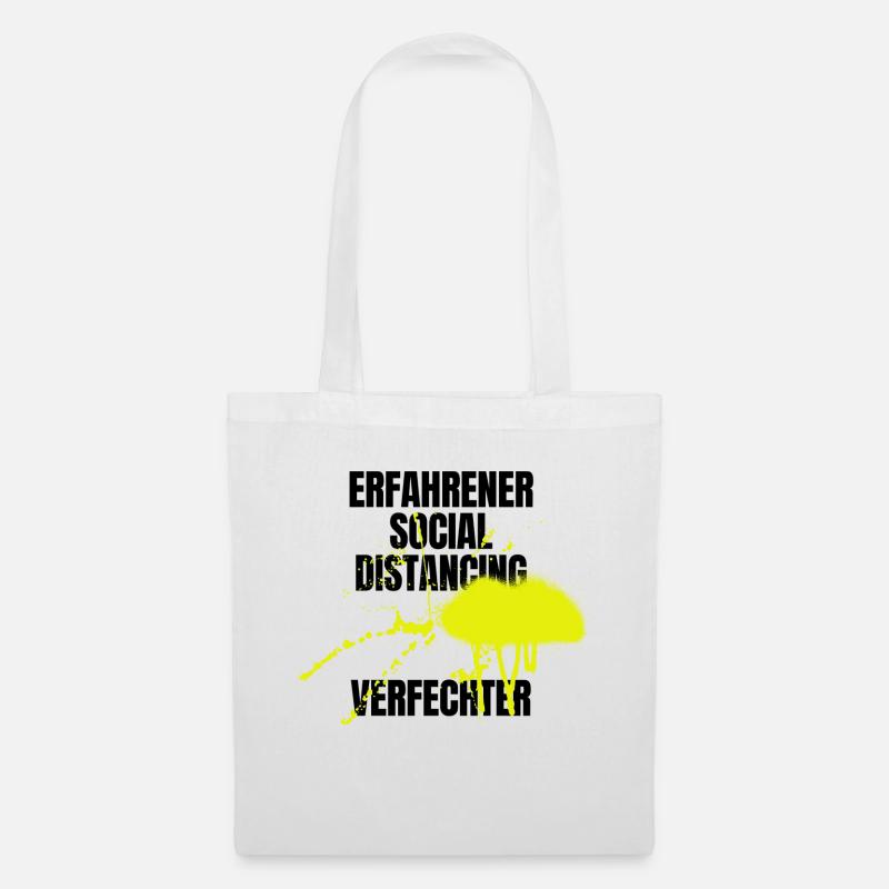 Social Distancing - Stoffbeutel - Weiß