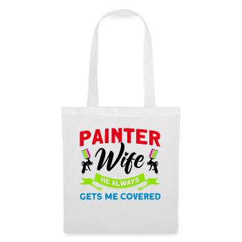 Vehicle painter He always gets me covered - Tote Bag - white - Front