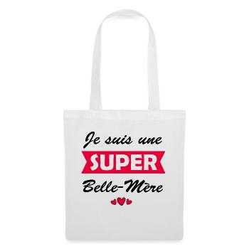 je suis une super belle-mère - Sac en tissu - blanc - Devant