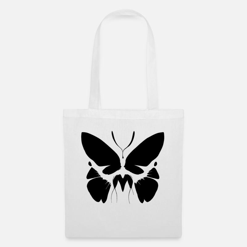 Schwarzer Schmetterling C.C. - Stoffbeutel - Weiß