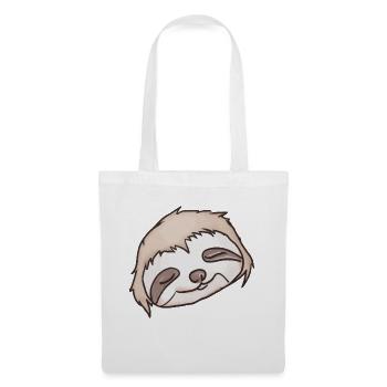 Visage paresseux endormi - Sac en tissu - blanc - Devant