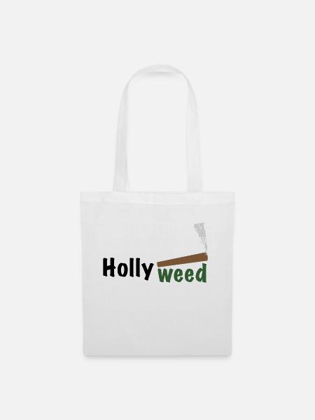 HollyWeed dark - Stoffbeutel - Weiß
