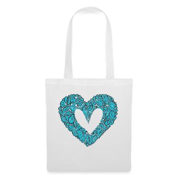 Herz Symbol Liebe süß Herzen rosa Zeichnung 8 - Stoffbeutel - Weiß - Vorne