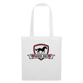 Conception de citation de fille de cheval - Sac en tissu - blanc - Devant